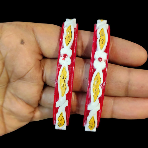 POLA BADHANO- (SIZE:26) TRJ WGT: 2.690 GM APPROX BIS CERTIFIED HUID HALLMARK 22KT GOLD POLA BADHANO BANGLES 1 PAIR FOR WOMEN (REGULAR USE).