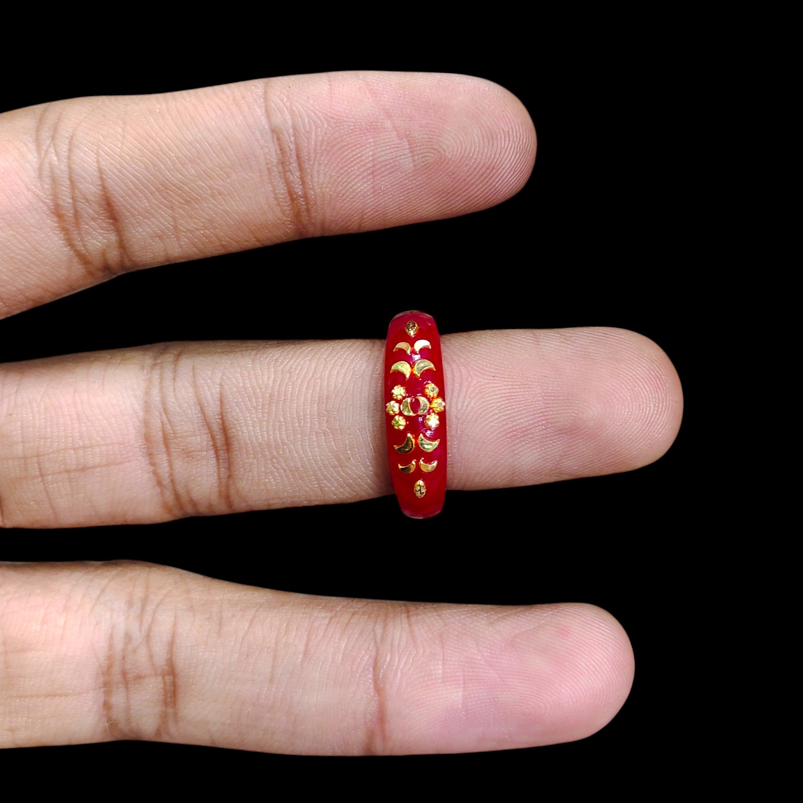 POLA RING-SIZE 11 (WGT: 0.150 GM APPROX) CERTIFIED BIS HALLMARK 916 22KT GOLD POLA RING 1 PIECE (BEST FOR DAILY WEAR OR GIFTING YOUR LOVE ONE).