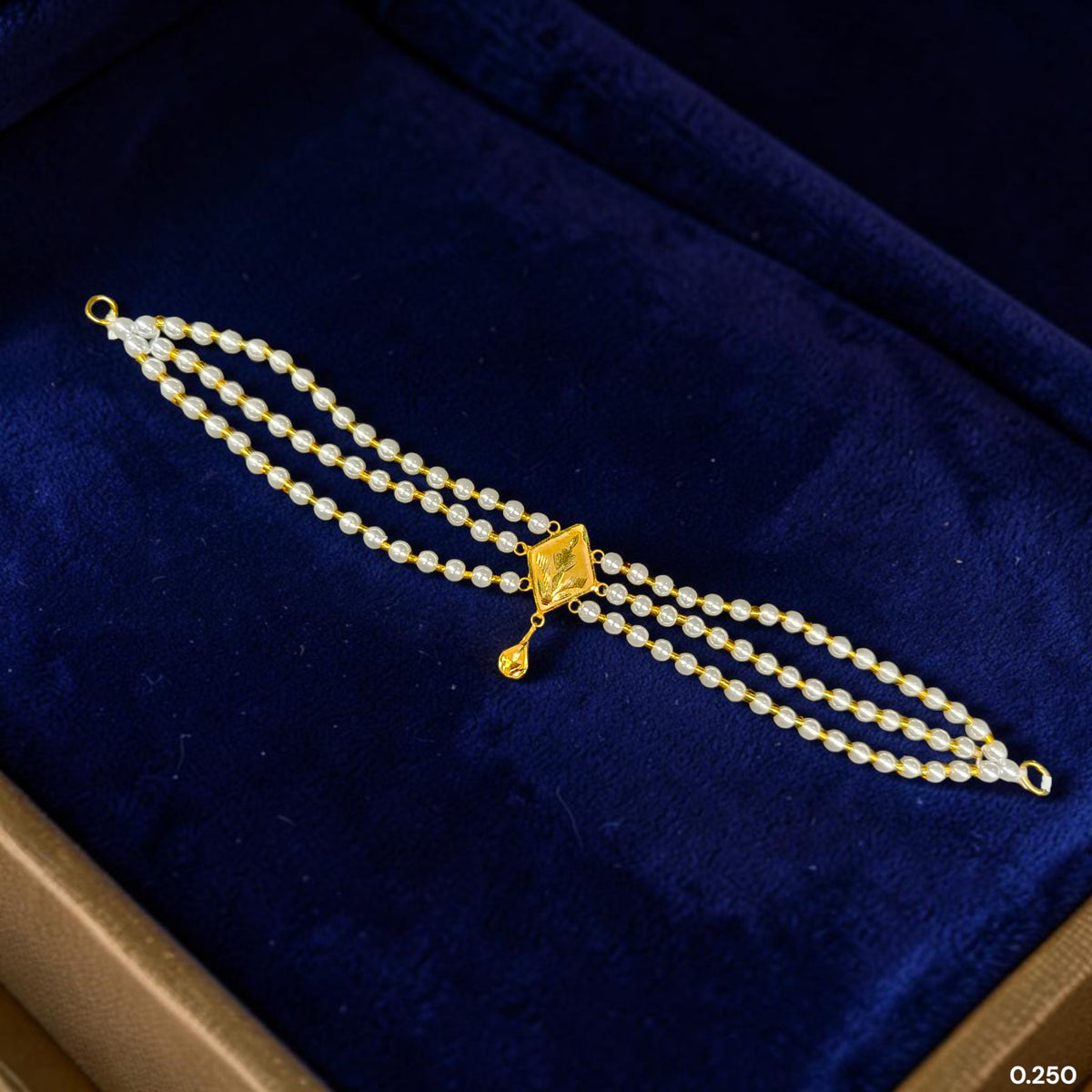GMC9K- (XRL87L)-(WGT: 0.250 GM APPROX) BIS CERTIFIED HUID HALLMARK 375 9KT GOLD MOTI CHOKER 1 PIECE WITH ADJUSTABLE TASSEL FOR GIFT IN MARRIAGE.