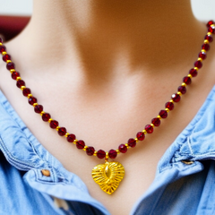 MINI LOCKET- PAAN DESIGN (WGT: 0.250 GM APPROX) KDM GOLD LOCKET 1 PIECE WITH TASSEL (50 TONCH) BEST FOR GIFT IN MARRIAGE.