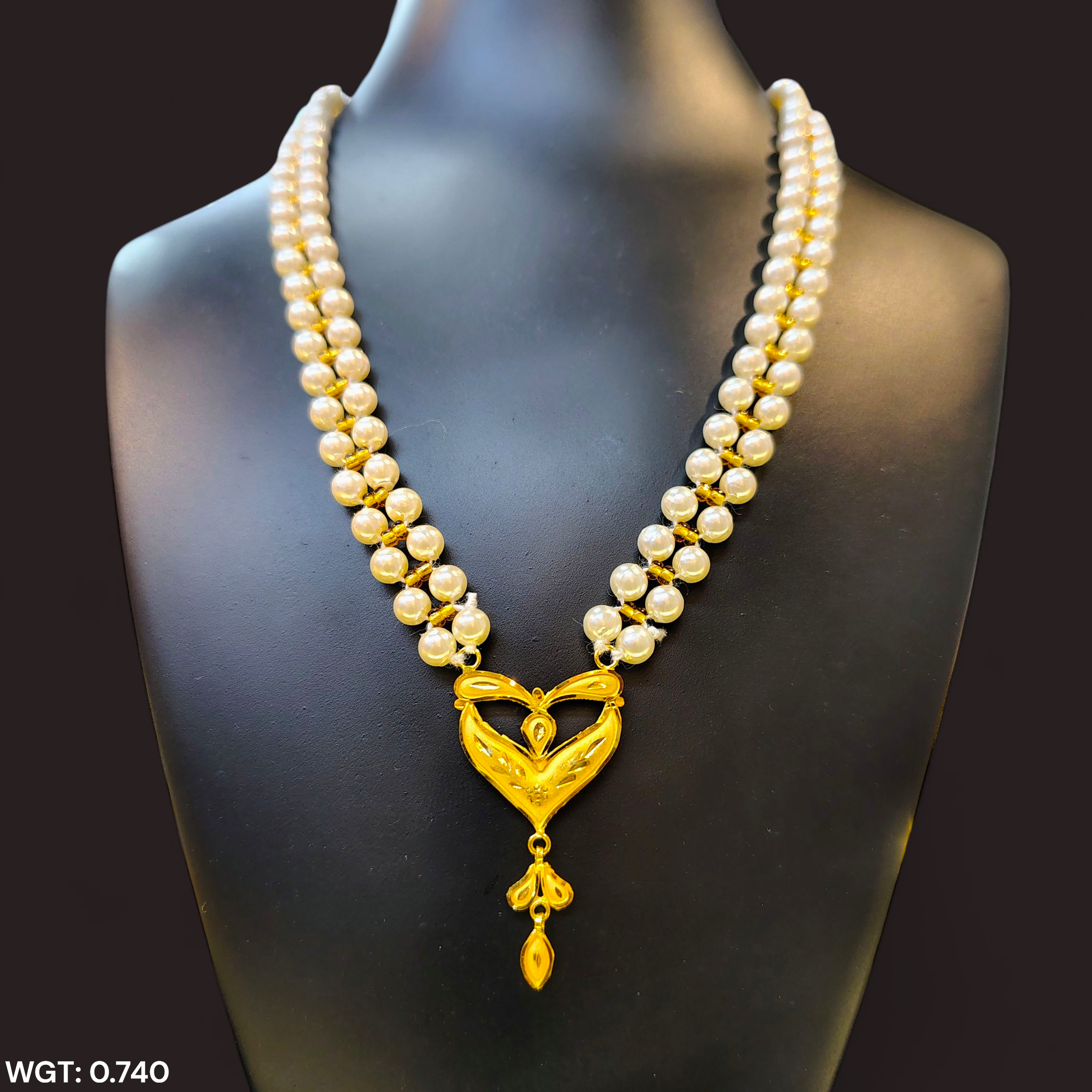 (GMP22) BIS CERTIFIED WGT: 0.740 GM APPROX HUID HALLMARK 916 22KT GOLD MOTI PENDANT 1 PIECE FOR YOUR BEAUTIFUL WIFE.
