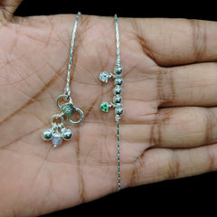 SILVER PAYEL- (A21) (WGT: 11.800 GM APPROX) 625 SILVER PAYEL (ANKLET) 1 PAIR LENGTH: 10