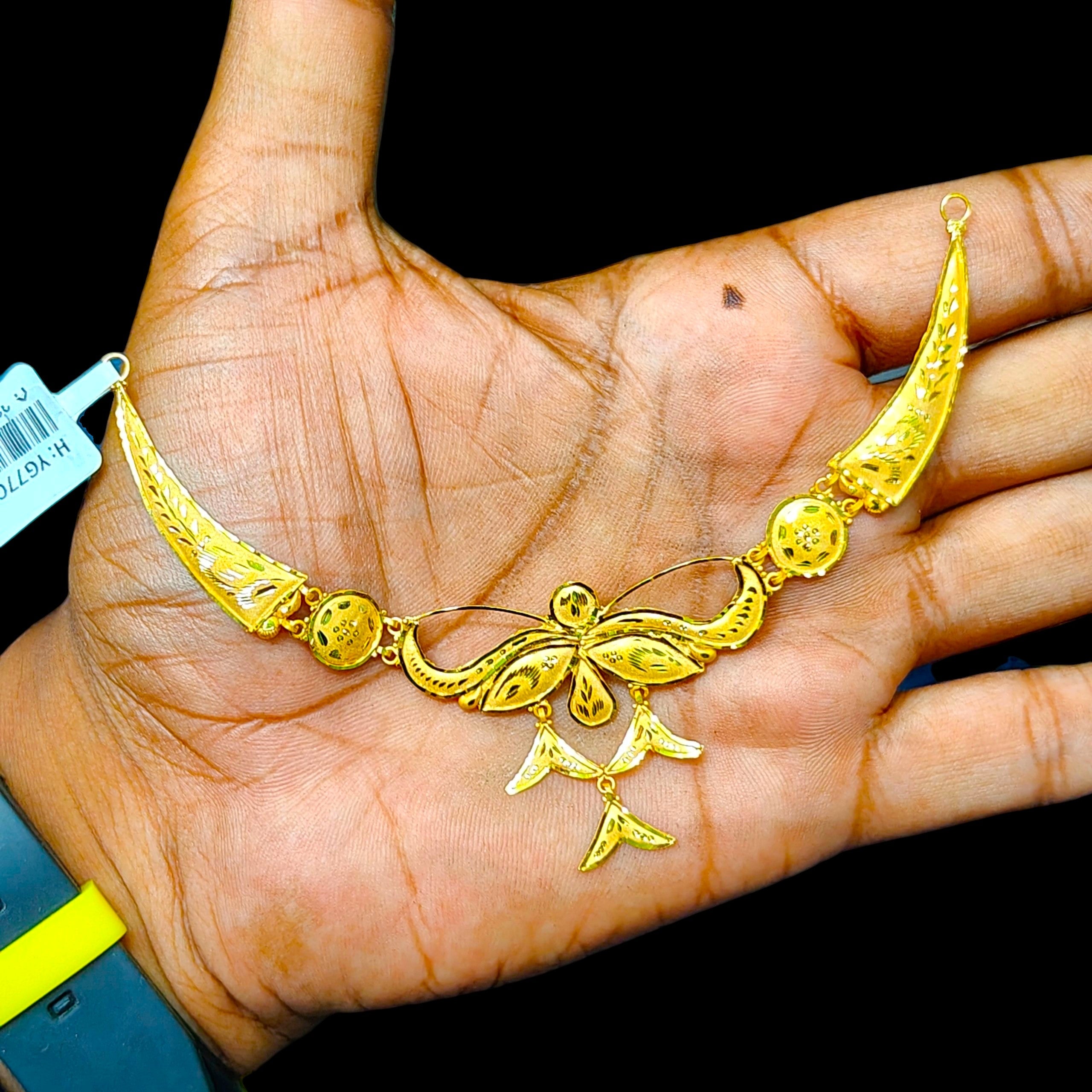 GOLD CHOKER NECKLACE-(WGT: 2.831 GM APPROX) BIS CERTIFIED HUID HALLMARK 9KT GOLD NECKLACE 1 PIECE FOR WOMEN.