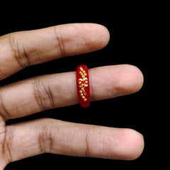 POLA RING-SIZE 12 (WGT: 0.150 GM APPROX) CERTIFIED BIS HALLMARK 916 22KT GOLD POLA RING 1 PIECE (BEST FOR DAILY WEAR OR GIFTING YOUR LOVE ONE).