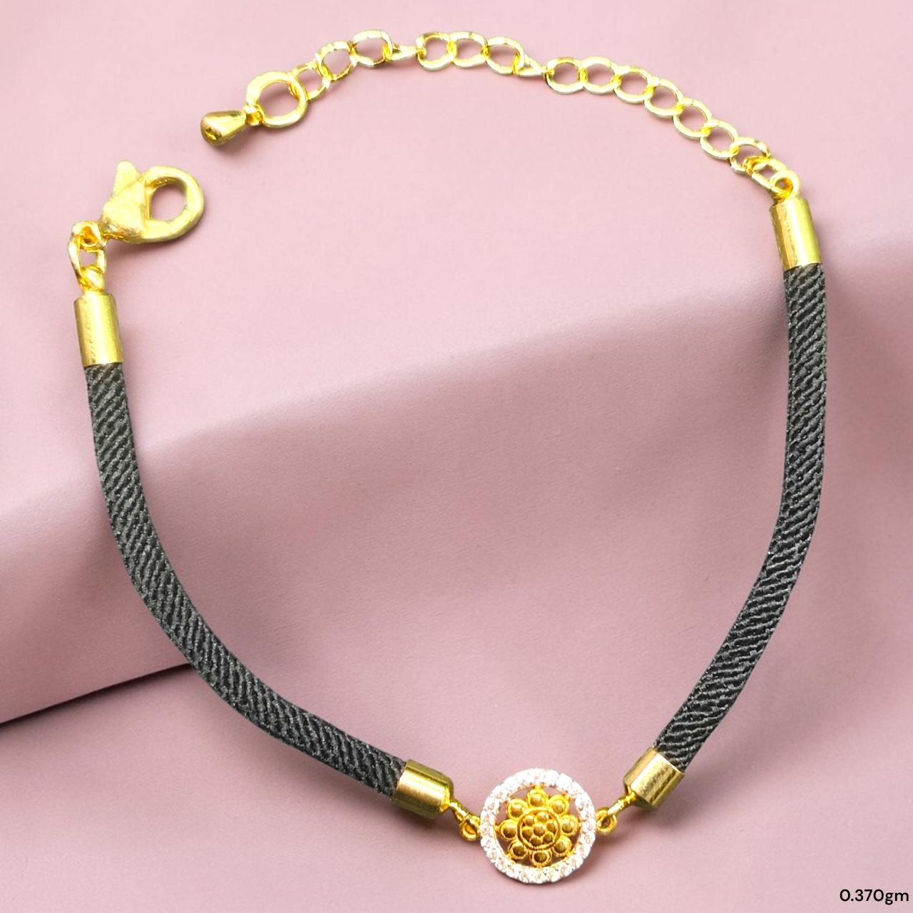 RAKHI- (WGT: 0.370 GM APPROX) BIS CERTIFIED HUID HALLMARK 375 9KT GOLD RAKHI FOR YOUR BELOVED BROTHER (ADJUSTABLE SIZE).