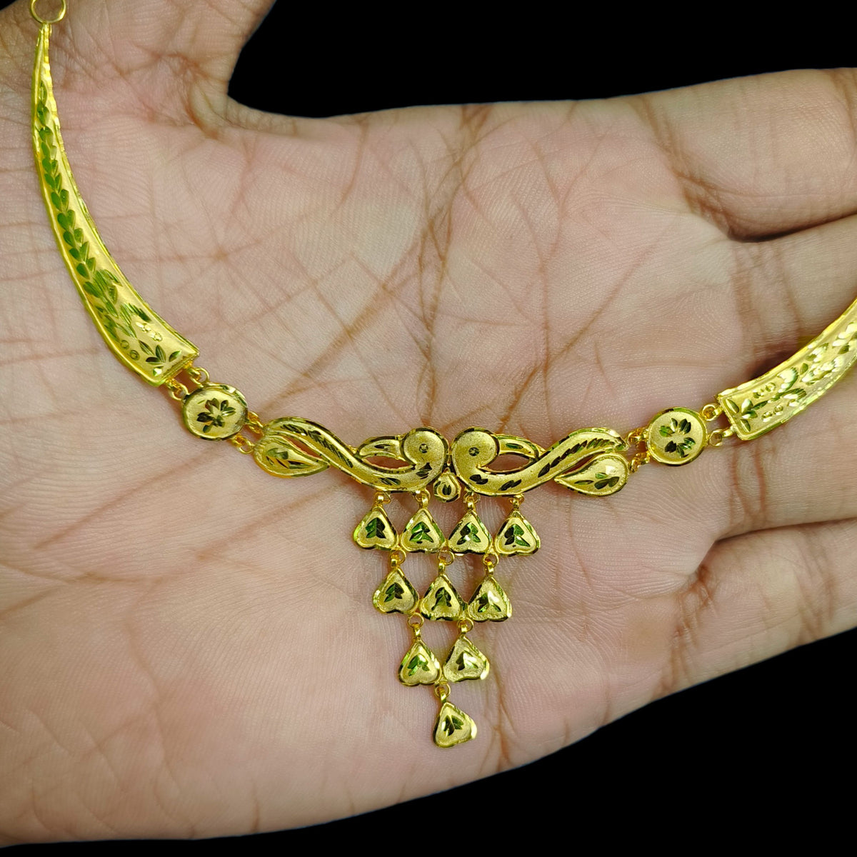 GOLD NECKLACE- (AQC3FH)-(WGT: 2.790 GM APPROX) BIS CERTIFIED HUID HALLMARK 375 9KT GOLD NECKLACE 1 PIECE FOR WOMEN WITH FREE ADJUSTABLE TASSEL.