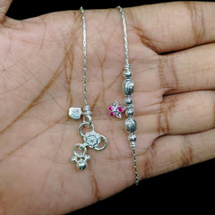 SILVER PAYEL- (A22) (WGT: 11.800 GM APPROX) 625 SILVER PAYEL (ANKLET) 1 PAIR LENGTH: 10