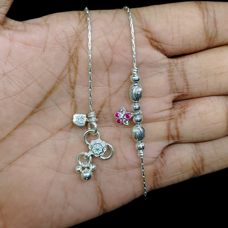 SILVER PAYEL- (A22) (WGT: 11.800 GM APPROX) 625 SILVER PAYEL (ANKLET) 1 PAIR LENGTH: 10