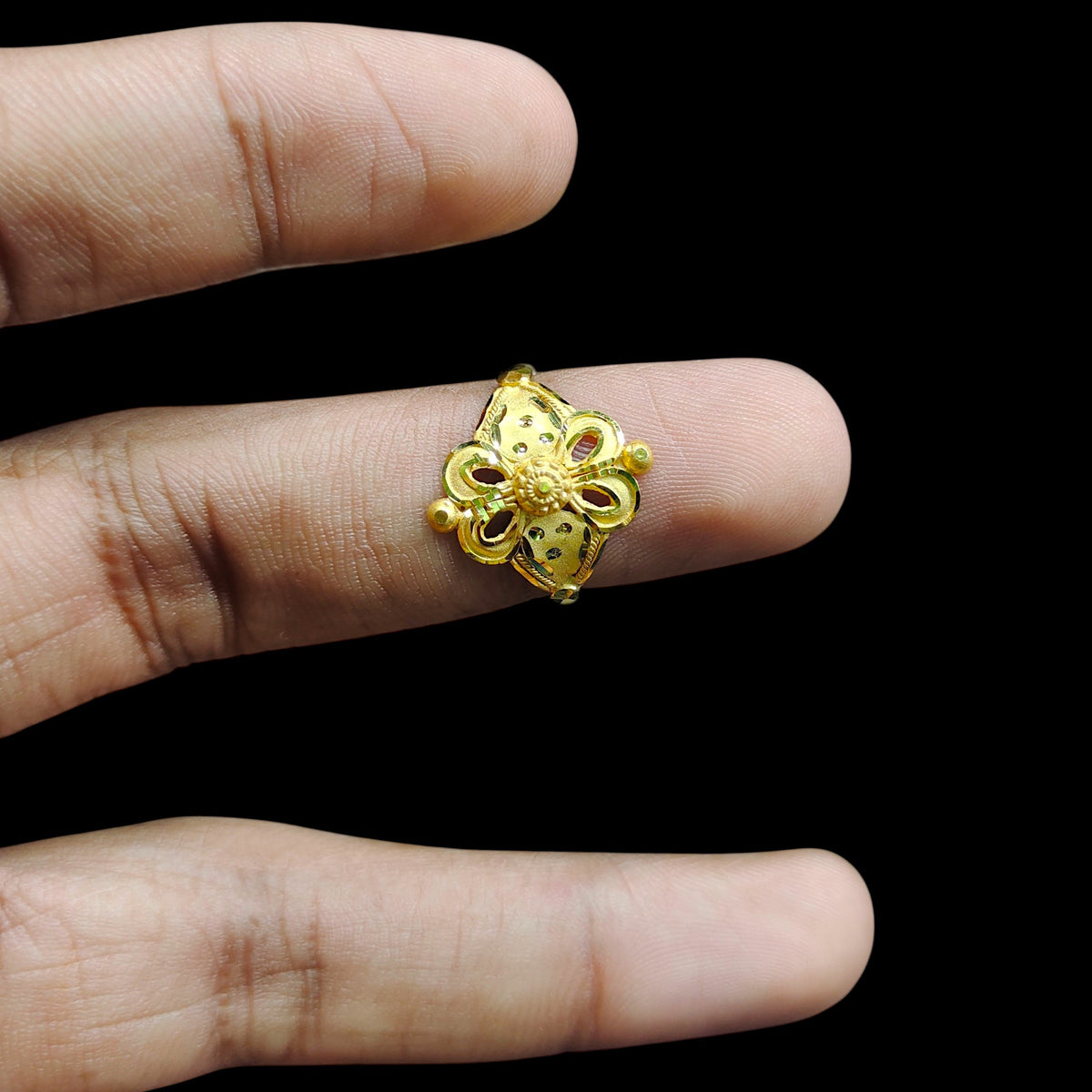 LADIES RING- (SIZE: 11) WGT: 0.800 GM APPROX BIS CERTIFIED HUID HALLMARK 9KT GOLD FINGER RING FOR WOMEN 1 PIECE. (UPNB5J)