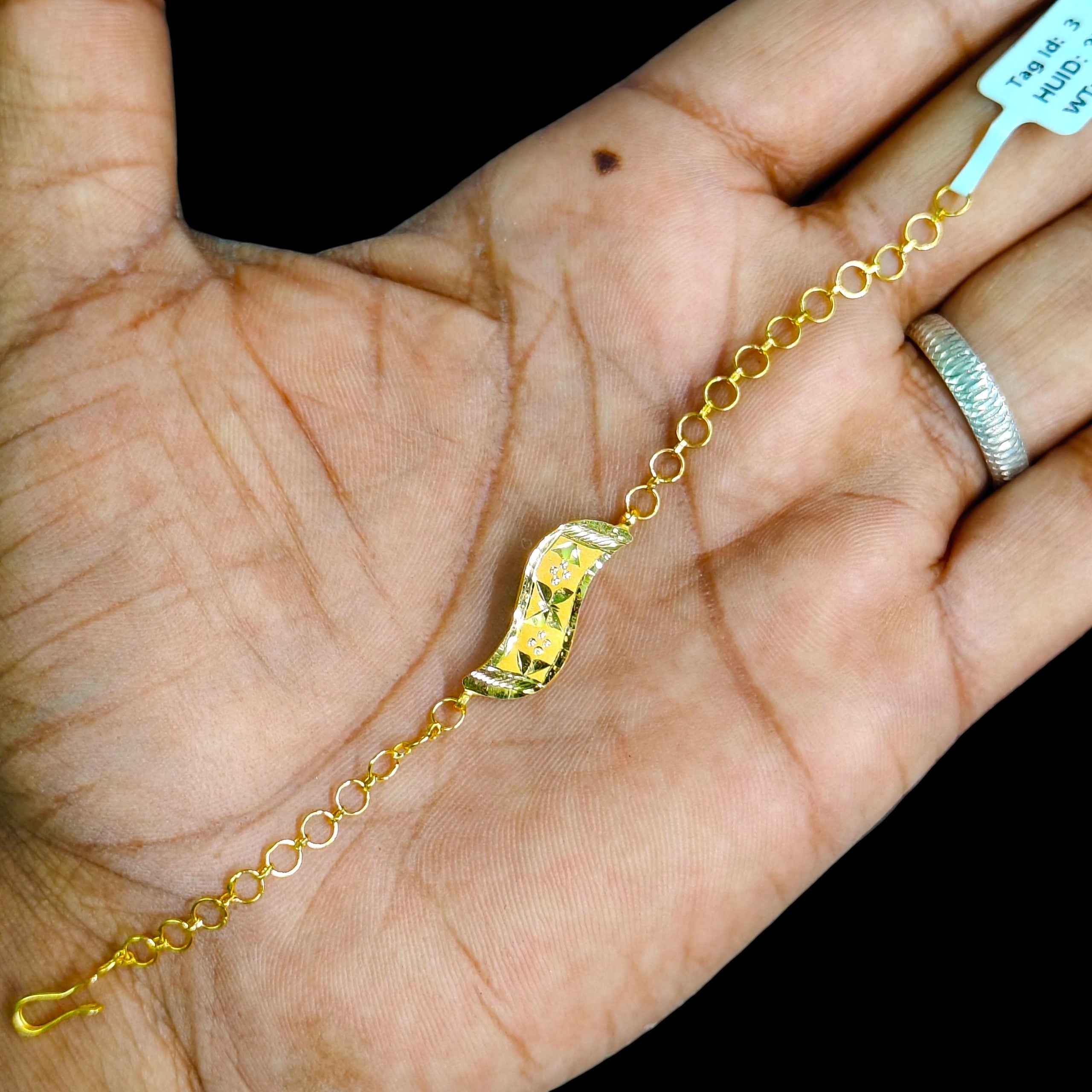 GOLD BABY WRISTLET- BIS CERTIFIED WGT: 1.480 GM APPROX HUID HALLMARK 22KT GOLD WRISTLET 1 PIECE FOR BABY.