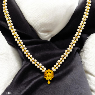 GOLD PENDANT- (GMP22) WGT: 0.610 GM APPROX CERTIFIED BIS HUID HALLMARK 916 22KT GOLD MOTI PENDANT 1 PIECE FOR WOMEN.