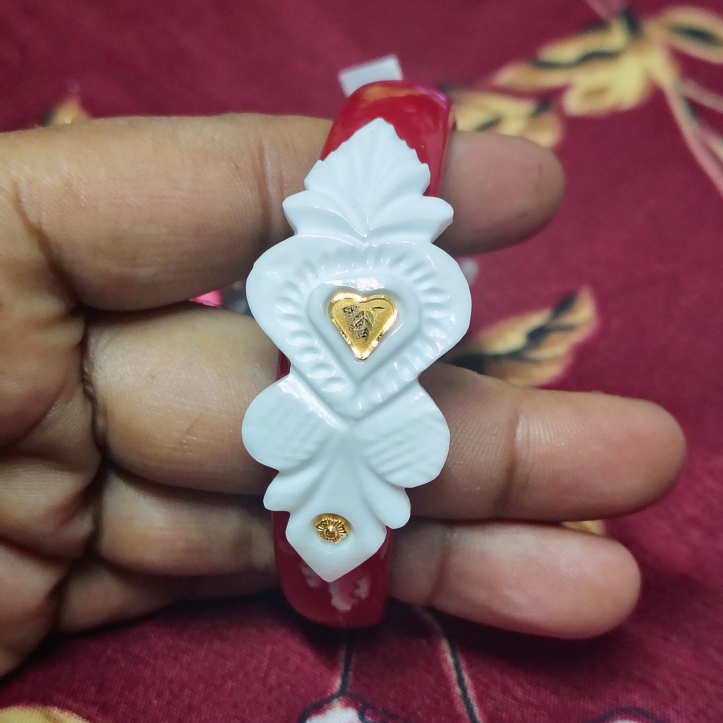 TILOTAMA SAKHA POLA (SIZE: 27) WGT: 0.290 GM APPROX. HUID HALLMARK 22KT GOLD POLA BANGLES 1 PIECE FOR GIFTING.(NP)