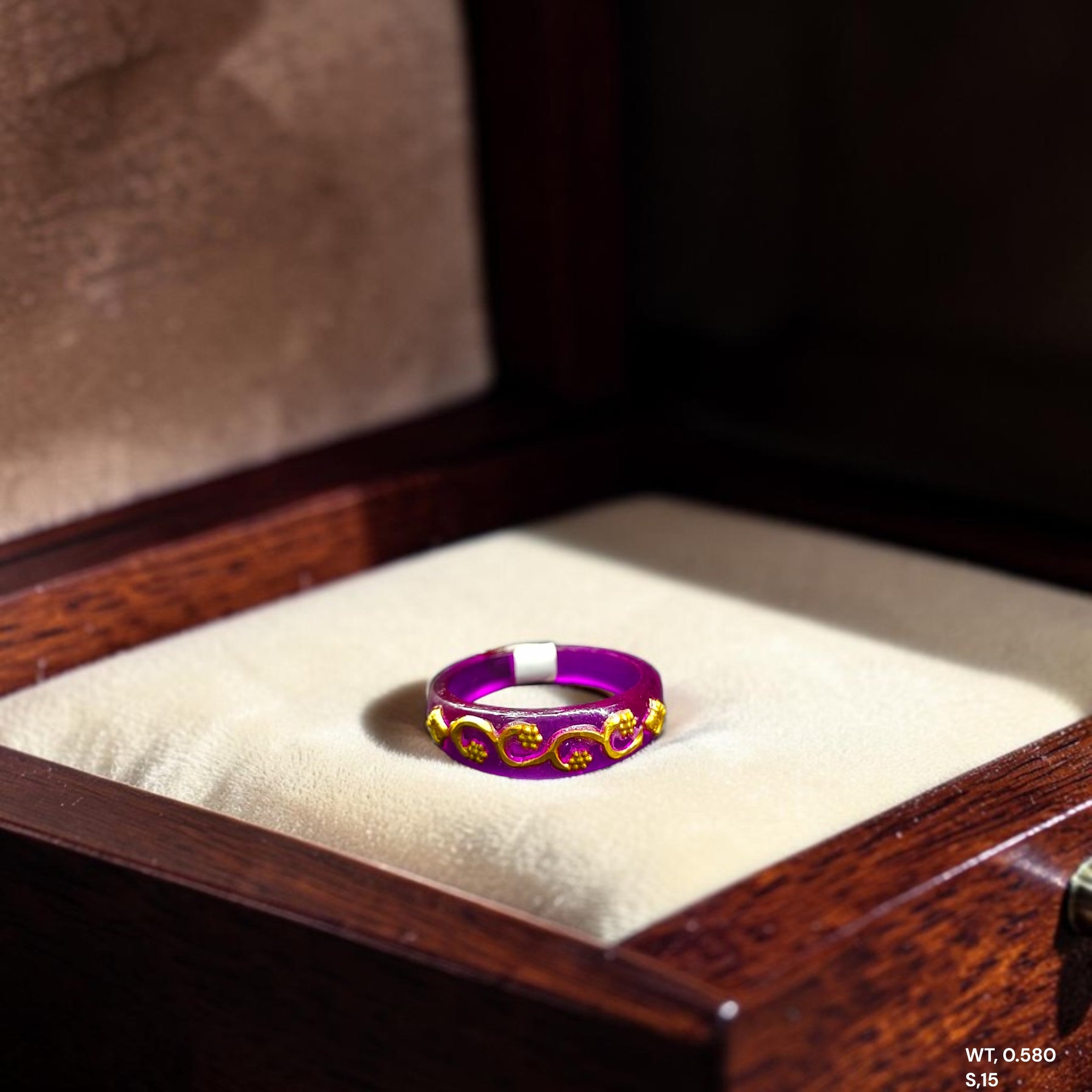 POLA RING-SIZE 15 (WGT: 0.580 GM APPROX) CERTIFIED BIS HALLMARK 916 22KT GOLD POLA RING 1 PIECE (BEST FOR DAILY WEAR OR GIFTING YOUR LOVE ONE).
