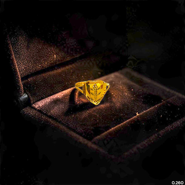 BABY JEWELLERY- TRJ (HJMGP8) (WGT: 0.260 GM APPROX) 375 9KT HUID HALLMARK GOLD BABY FINGER RING 1 PIECE FOR RICE CEREMONY & BIRTHDAY.