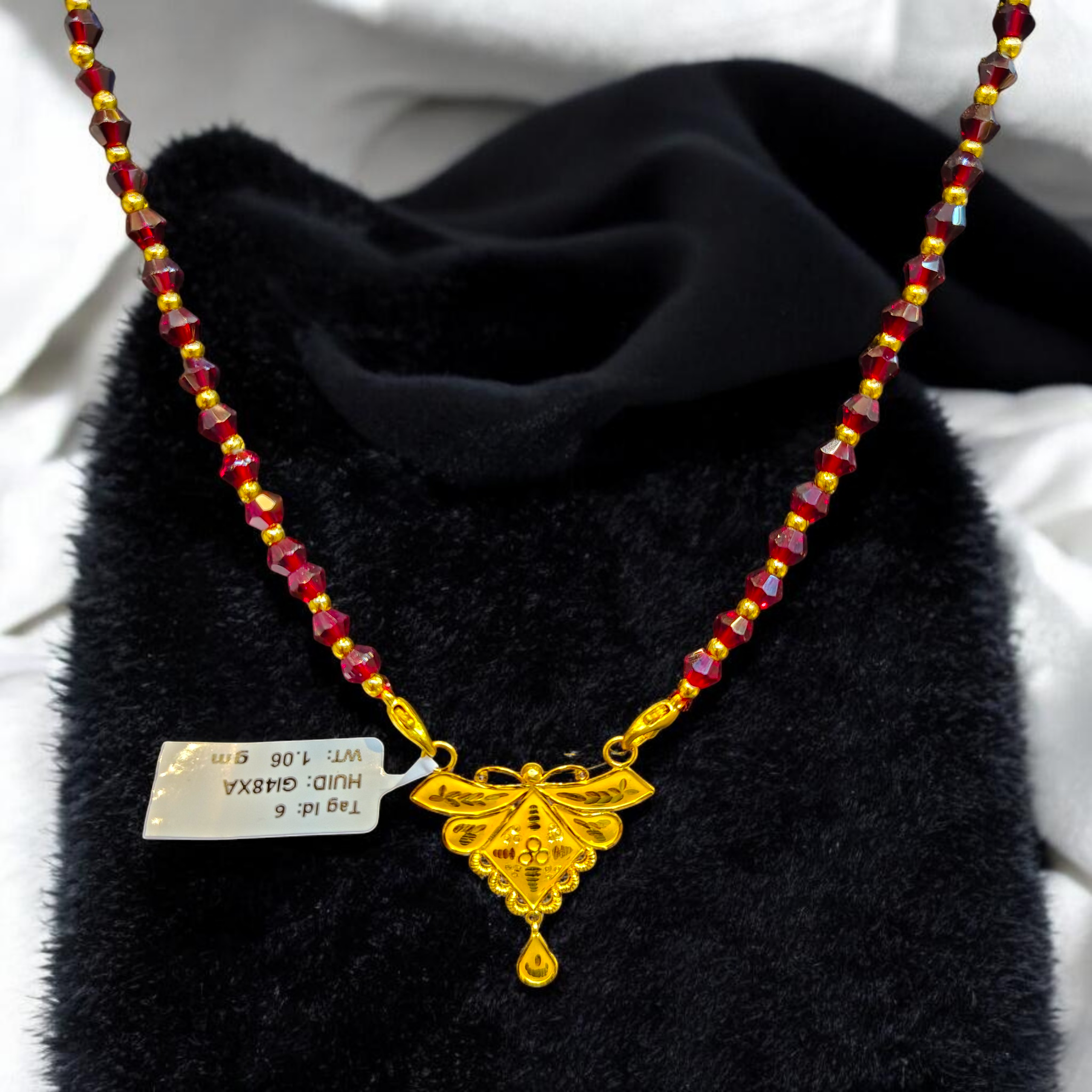 GOLD PENDANT- WGT: 1.060 GM APPROX 22KT HUID HALLMARK GOLD PENDANT MANGALSUTRA 1 PIECE WITH TASSEL.