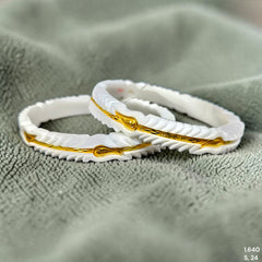 GSB9K- (4UBHDH)-(4DJYIH) (SIZE:24) (WGT: 1.640 GM APPROX) BIS CERTIFIED HUID HALLMARK 375 9KT GOLD SAKHA BADHANO 1 PAIR FOR WOMEN (CHILA PATH DESIGN) NOT FOR REGULAR USE.