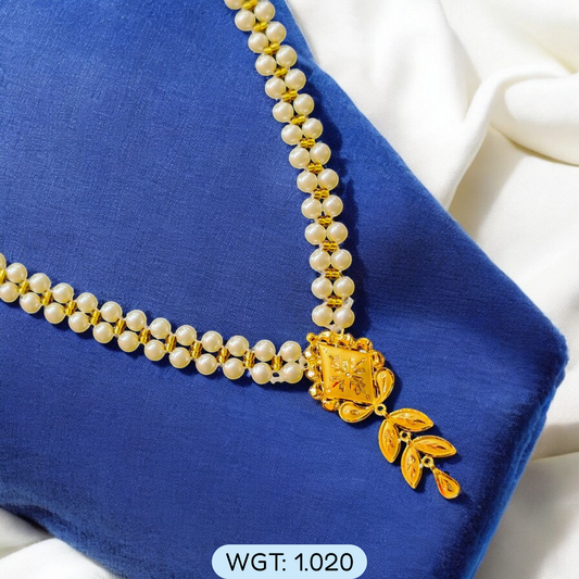 BIS CERTIFIED WGT: 1.020 GM APPROX HUID HALLMARK 916 22KT GOLD MOTI PENDANT 1 PIECE FOR YOUR BEAUTIFUL WIFE.
