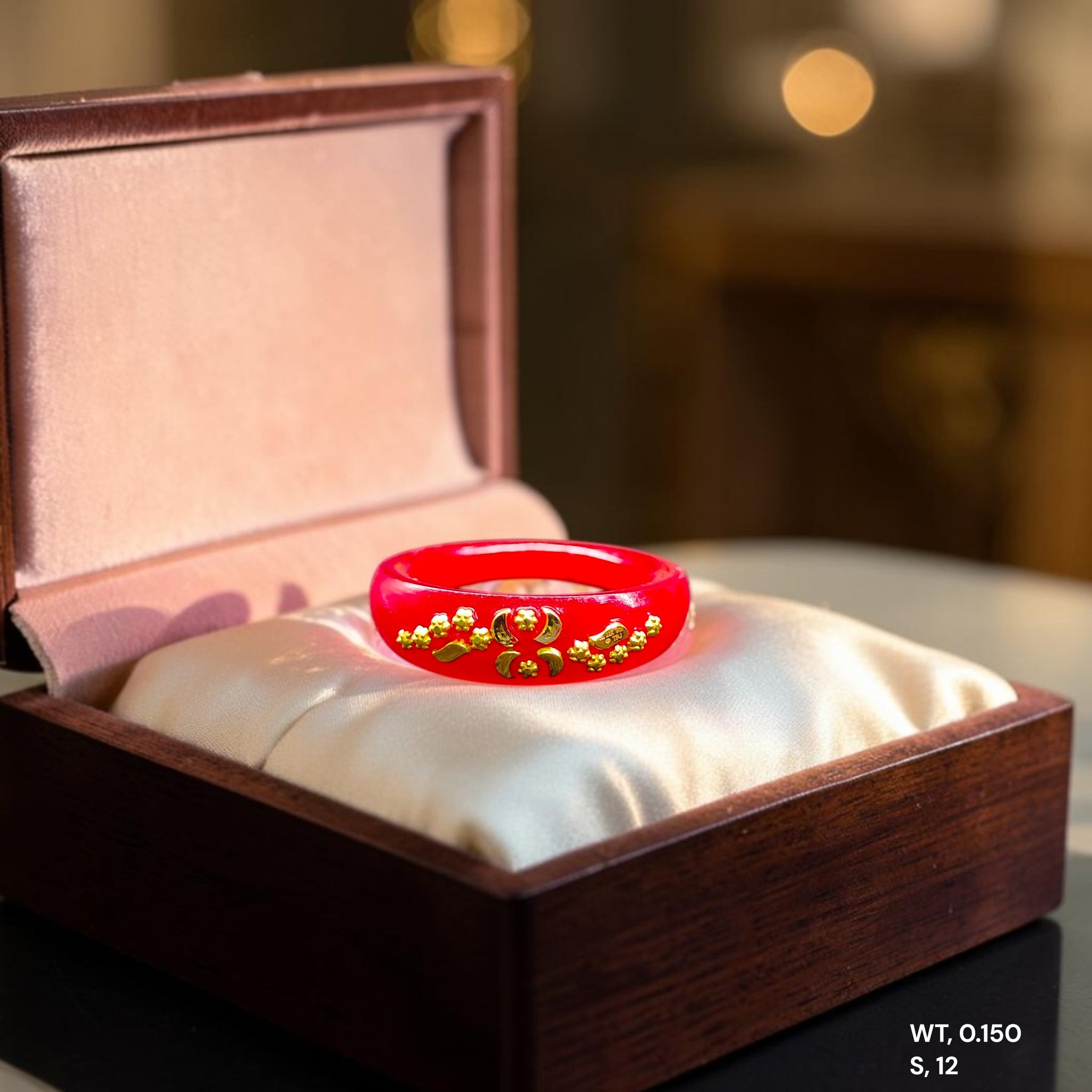 POLA RING-SIZE 12 (WGT: 0.150 GM APPROX) CERTIFIED BIS HALLMARK 916 22KT GOLD POLA RING 1 PIECE (BEST FOR DAILY WEAR OR GIFTING YOUR LOVE ONE).