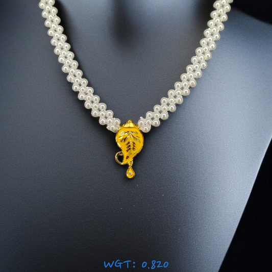 (GPM) TRJ WGT: 0.820 GM APPROX HUID HALLMARK 22KT GOLD MOTI PENDANT 1 PIECE.