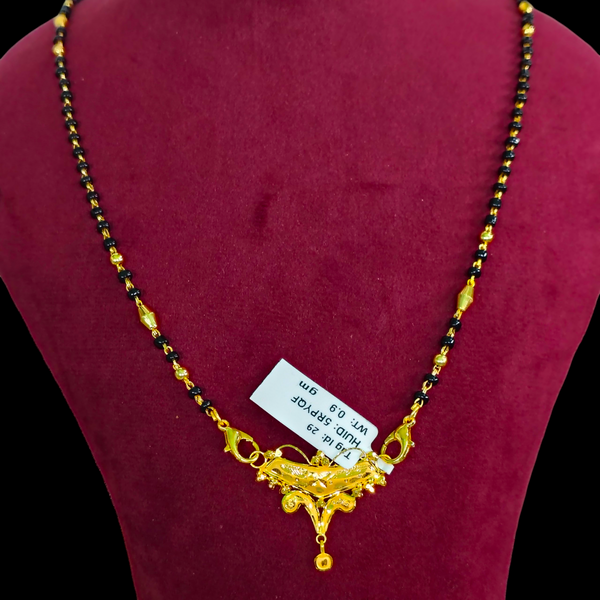 GOLD PENDANT- WGT: 0.900 GM APPROX 22KT HUID HALLMARK GOLD PENDANT MANGALSUTRA 1 PIECE WITH TASSEL.