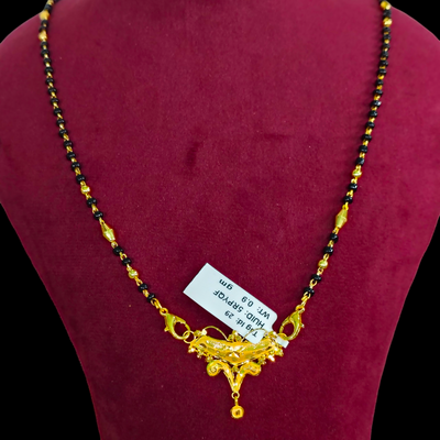 GOLD PENDANT- WGT: 0.900 GM APPROX 22KT HUID HALLMARK GOLD PENDANT MANGALSUTRA 1 PIECE WITH TASSEL.