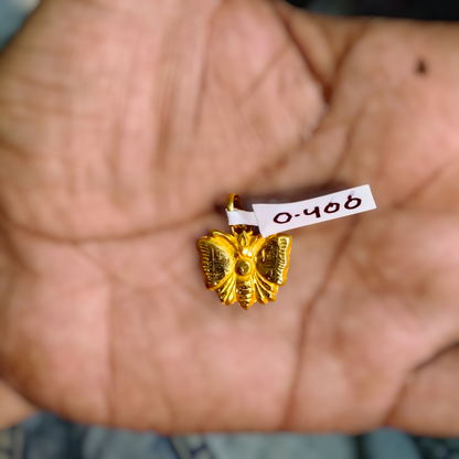 (GLKD) LOCKET WGT: 0.400 GM APPROX KDM GOLD LOCKET 1 PIECE (50 TONCH) WITH ADJUSTABLE TASSEL FOR GIFTING PURPOSE (CHAIN NOT INCLUDED).