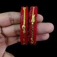 GPB9K- (UMAGH9)-(S217SR) (SIZE-22) (WGT: 1.560 GM APPROX) BIS CERTIFIED HUID HALLMARK 375 9KT GOLD POLA BADHANO 1 PAIR FOR WOMEN.