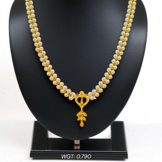 (GMP22) BIS CERTIFIED WGT: 0.790 GM APPROX HUID HALLMARK 916 22KT GOLD MOTI PENDANT 1 PIECE FOR YOUR BEAUTIFUL WIFE.