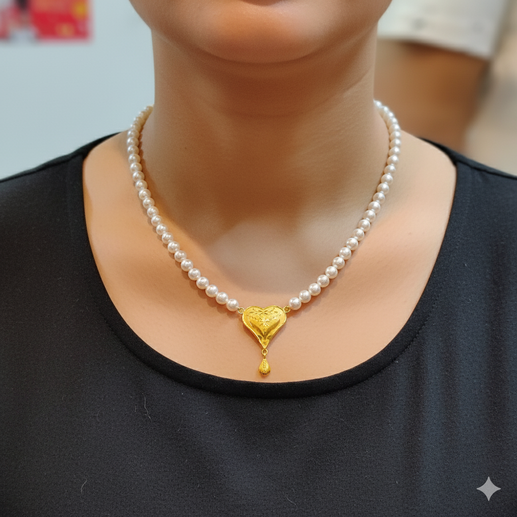 (GMP22) BIS CERTIFIED WGT: 0.480 GM APPROX HUID HALLMARK 916 22KT GOLD MOTI PENDANT 1 PIECE FOR YOUR BEAUTIFUL WIFE.