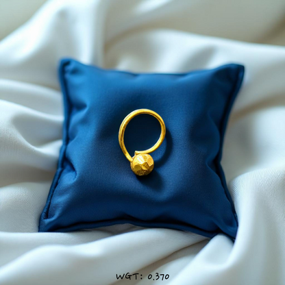 RAJLAXMI WGT: 0.370 GM APPROX HUID HALLMARK 22KT GOLD NOSEPIN 1 PIECE FOR WOMEN.