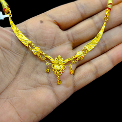 GCN22K- WGT: 2.370 BIS CERTIFIED HUID HALLMARK 916 22KT GOLD NECKLACE 1 PIECE WITH FREE ADJUSTABLE TASSEL FOR WOMEN.(ZZA9Q9)