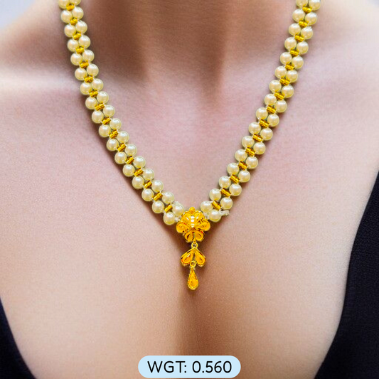BIS CERTIFIED WGT: 0.560 GM APPROX HUID HALLMARK 916 22KT GOLD MOTI PENDANT 1 PIECE FOR YOUR BEAUTIFUL WIFE.
