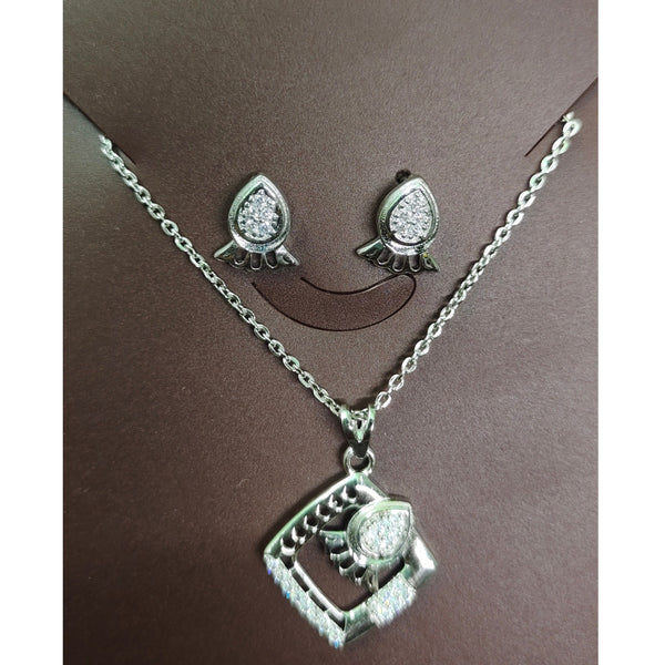 SILVER LOCKET- 625 SILVER LOCKET SET WITH EARRINGS SOLD ON MRP) - *CHAIN INCLUDED* (NON EXCHANGEABLE ITEM)