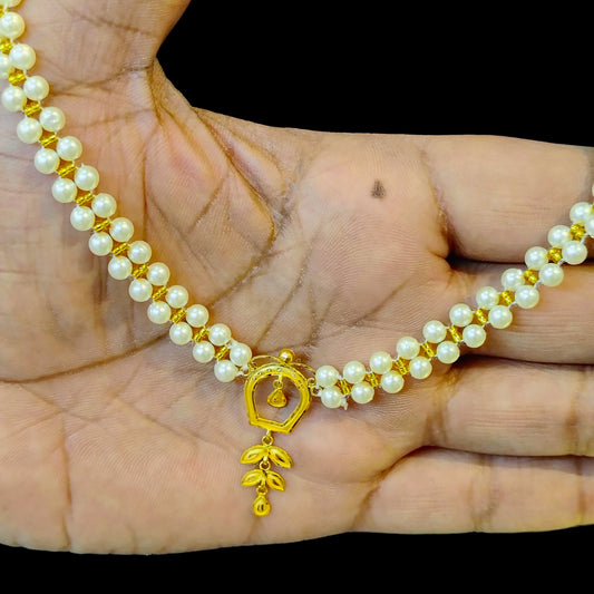BIS CERTIFIED WGT: 0.750 GM APPROX HUID HALLMARK 916 22KT GOLD MOTI PENDANT 1 PIECE FOR YOUR BEAUTIFUL WIFE.