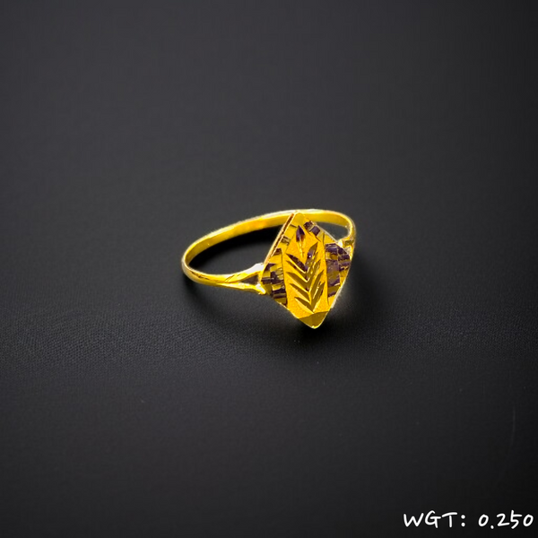 TRJ WGT: 0.250 GM APPROX KDM GOLD BABY FINGER RING 1 PIECE FOR RICE CEREMONY & BIRTHDAY.