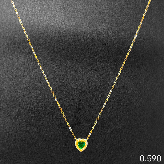 VIRAL TOFU CHAIN (GCS) TRJ WGT: 0.590 GM APPROX 18KT HUID HALLMARK GOLD CHAIN WITH PENDANT 1 PIECE 18 INCH (FOR SPECIAL GIFT ONLY)