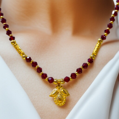 ROSE DESIGN (WGT: 0.170 GM APPROX) (NON HALLMARK) KDM GOLD LOCKET 1 PIECE WITH TASSEL (50 TONCH) BEST FOR GIFT IN MARRIAGE.
