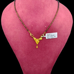 GPM22K- (YXI45I)-(WGT: 0.740 GM APPROX) BIS CERTIFIED HUID HALLMARK 22KT GOLD PENDANT MANGALSUTRA 1 PIECE WITH TASSEL.