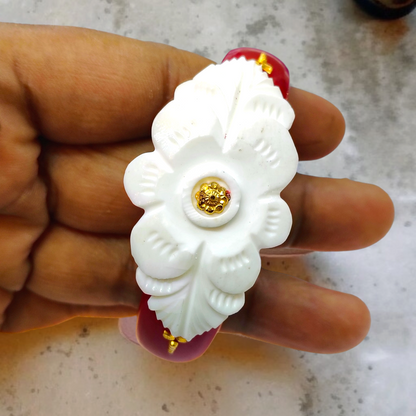 TILOTAMA SAKHA POLA (SIZE: 23) WGT: 0.200 GM APPROX. HUID HALLMARK 22KT GOLD POLA BANGLES 1 PIECE FOR GIFTING.(NP)