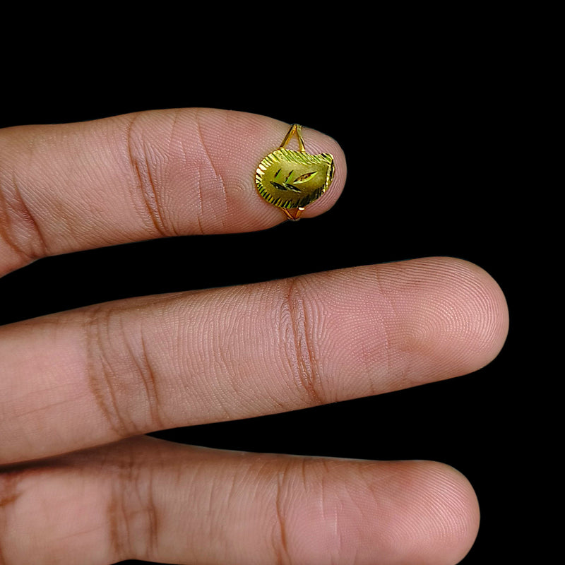 BABY JEWELLERY- TRJ (YGFNAJ) (WGT: 0.240 GM APPROX) 375 9KT HUID HALLMARK GOLD BABY FINGER RING 1 PIECE FOR RICE CEREMONY & BIRTHDAY.