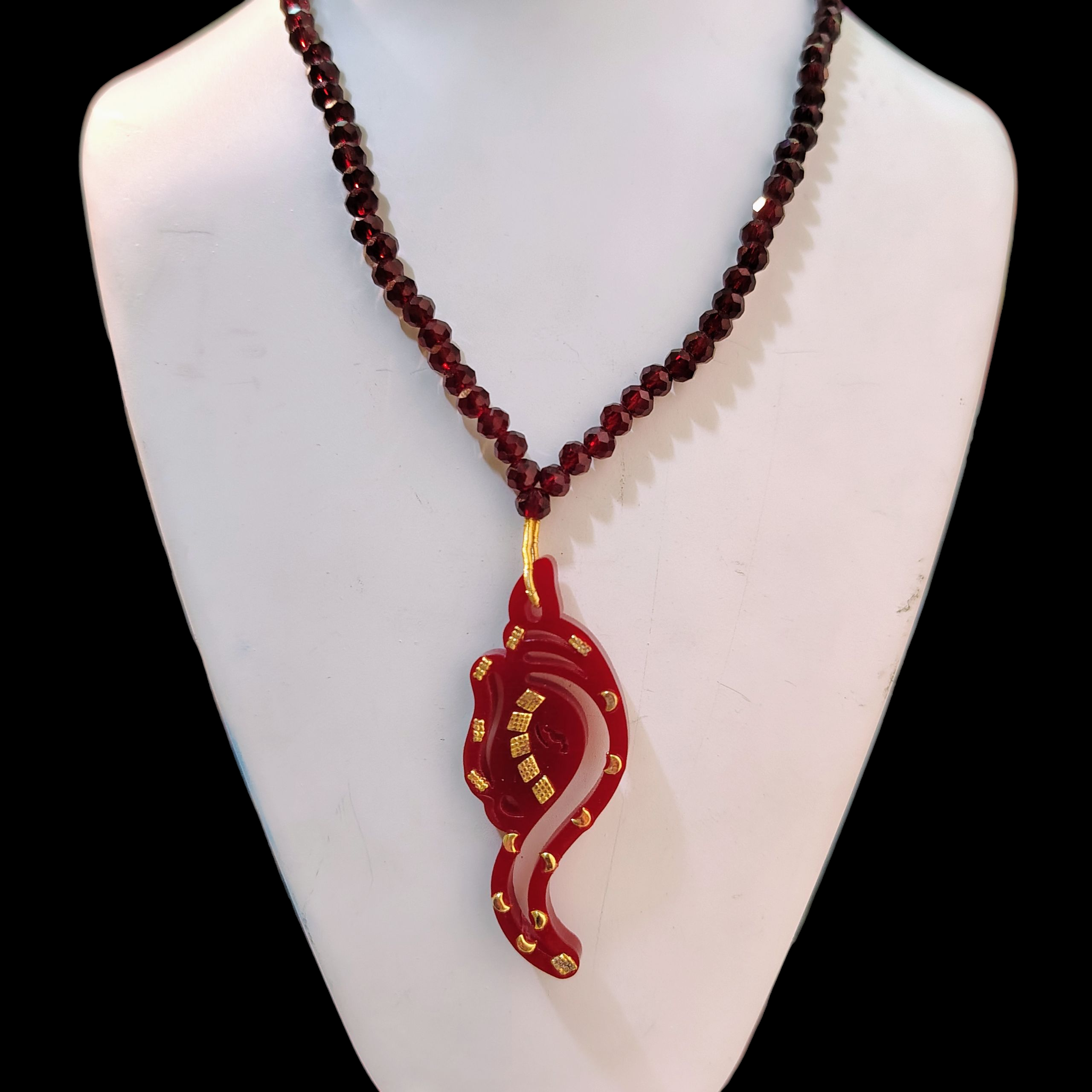 (GPL) GANESH DESIGN BIS CERTIFIED HUID HALLMARK 9KT GOLD POLA PENDANT (MINI) 1 PIECE WITH ADJUSTABLE TASSEL (BEST FOR GIFT) APPROX WGT: 0.120 GM SOLD ON MRP BY RAJLAXMI.