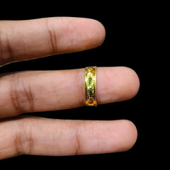 LADIES RING- (BV1BDU)-(SIZE: 16) WGT: 0.760 GM APPROX BIS CERTIFIED HUID HALLMARK 9KT GOLD THUMB RING FOR UNISEX 1 PIECE.