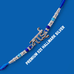 (RAKHI GIFTS) 925 HALLMARK SILVER RAKHI FOR RAKSHA BANDHAN GIFT FOR YOUR LOVING BROTHER (FREE DAIRYMILK CHOCOLATE INSIDE).