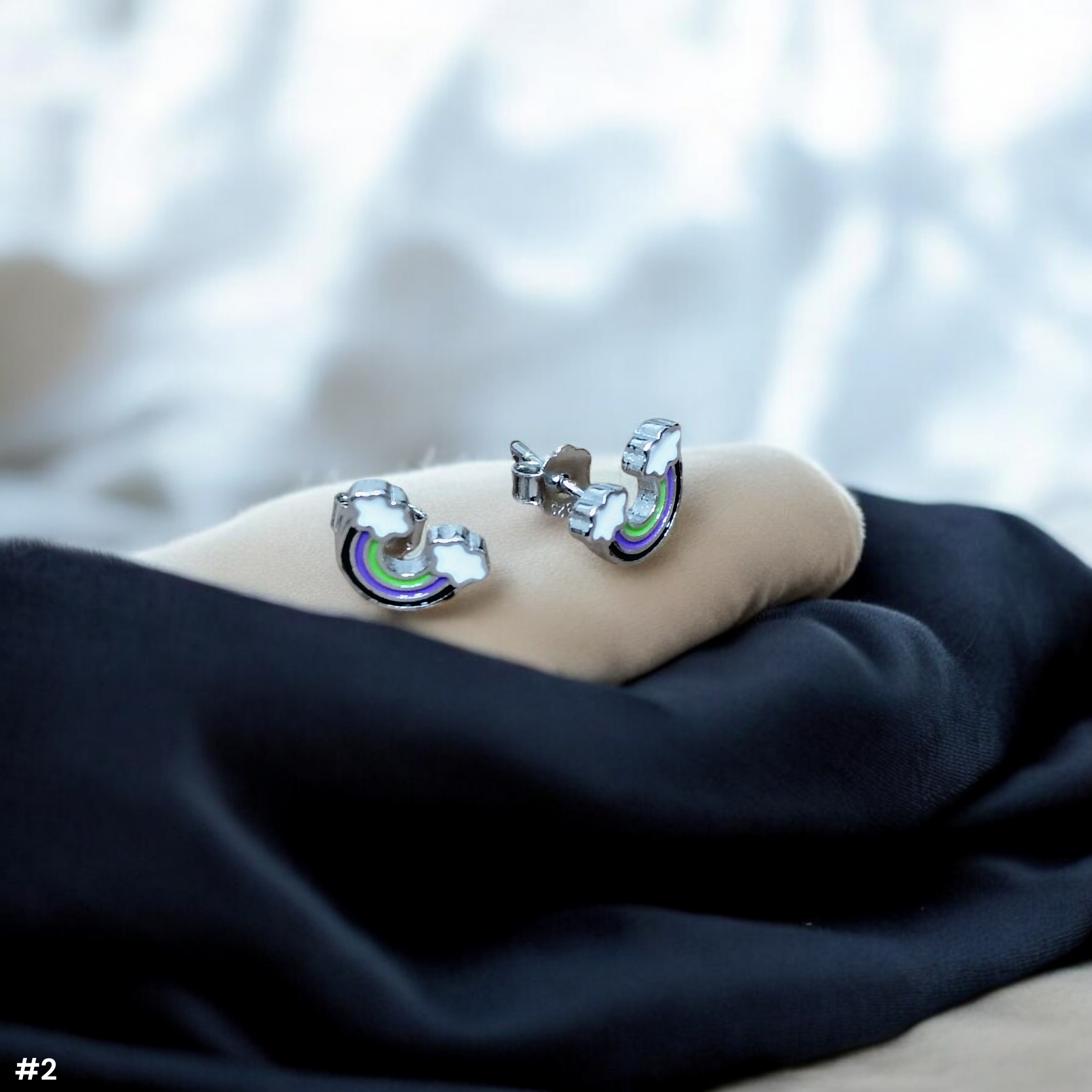 SILVER STUD - STERLING 925 HALLMARK SILVER STUD EARRINGS FOR WOMEN (1 PAIR) FOR REGULAR WEAR (SOLD ON MRP).