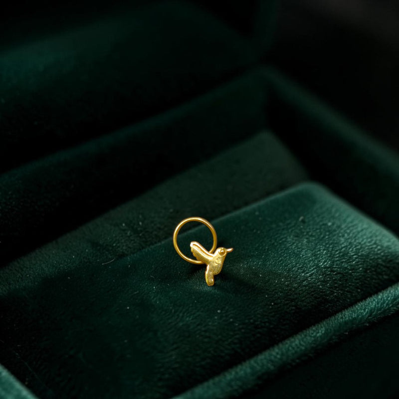 GOLD NOSEPIN- BIS CERTIFIED HUID HALLMARK 375 9KT GOLD NOSEPIN 1 PIECE FOR WOMEN (FOR REGULAR USE). SOLD ON MRP.