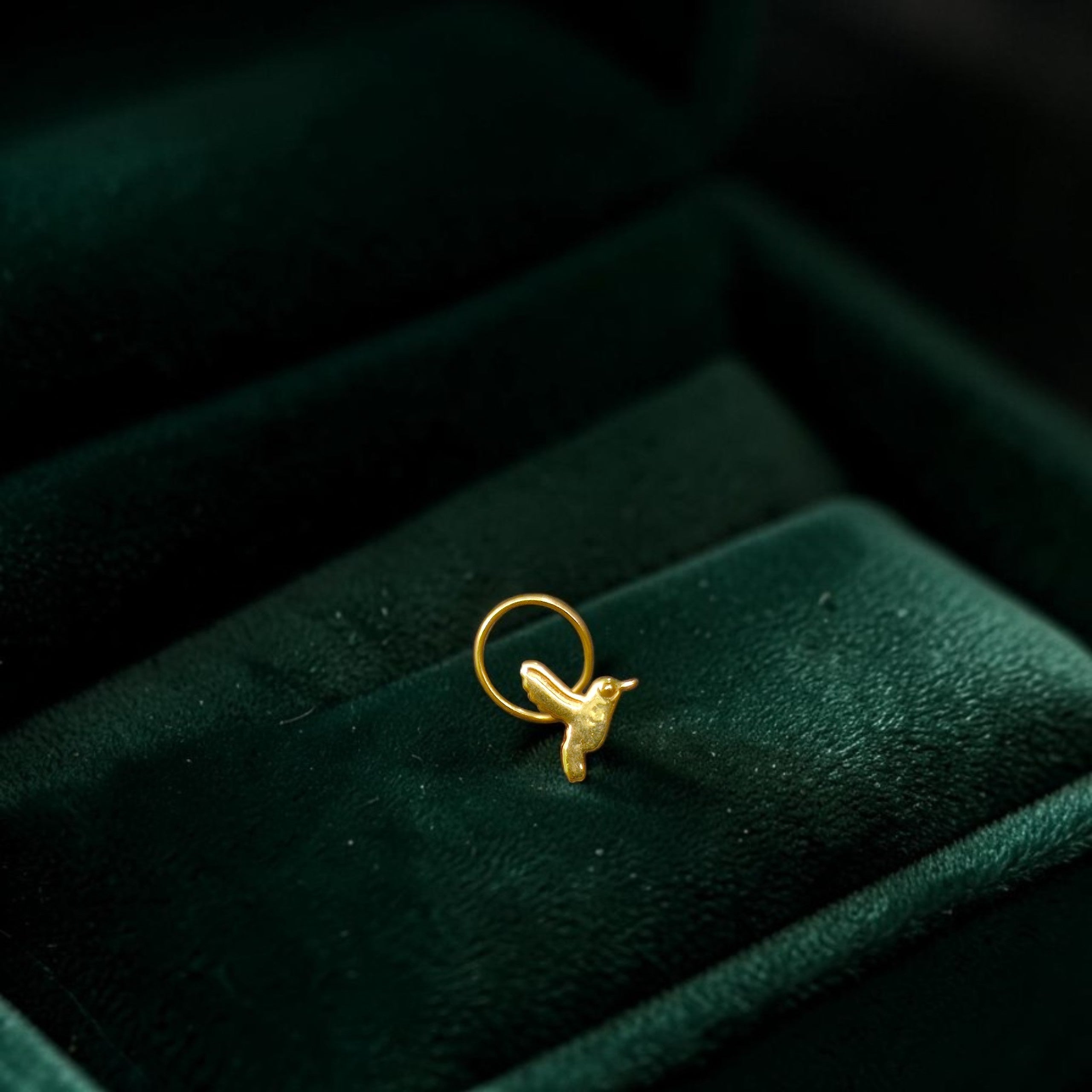 GOLD NOSEPIN- BIS CERTIFIED HUID HALLMARK 375 9KT GOLD NOSEPIN 1 PIECE FOR WOMEN (FOR REGULAR USE). SOLD ON MRP.