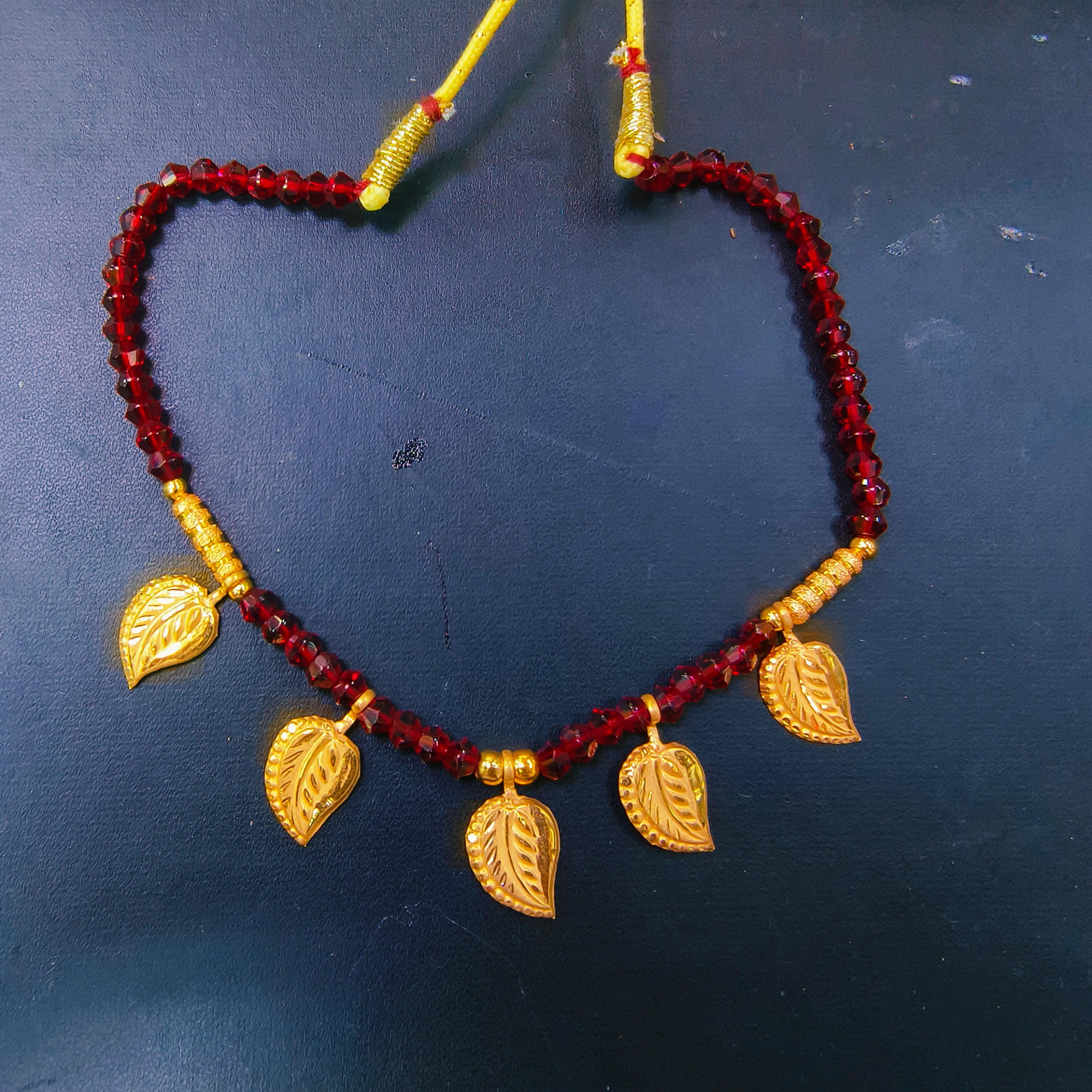 STOP TO SHOP OFFER (RP) WGT: 0.930 GM APPROX KDM GOLD SELIHAR SUPER PETAL DESIGN 1 PIECE WITH ADJUSTABLE TASSEL (50 TONCH) FOR GIFT PURPOSE.