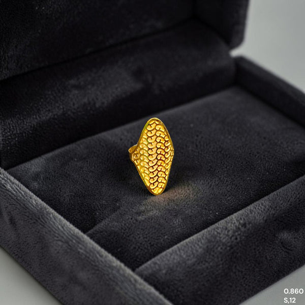 LADIES RING (Z249H2)-(SIZE: 12) WGT: 0.860 GM APPROX BIS CERTIFIED HUID HALLMARK 375 9KT GOLD RING FOR WOMEN 1 PIECE.