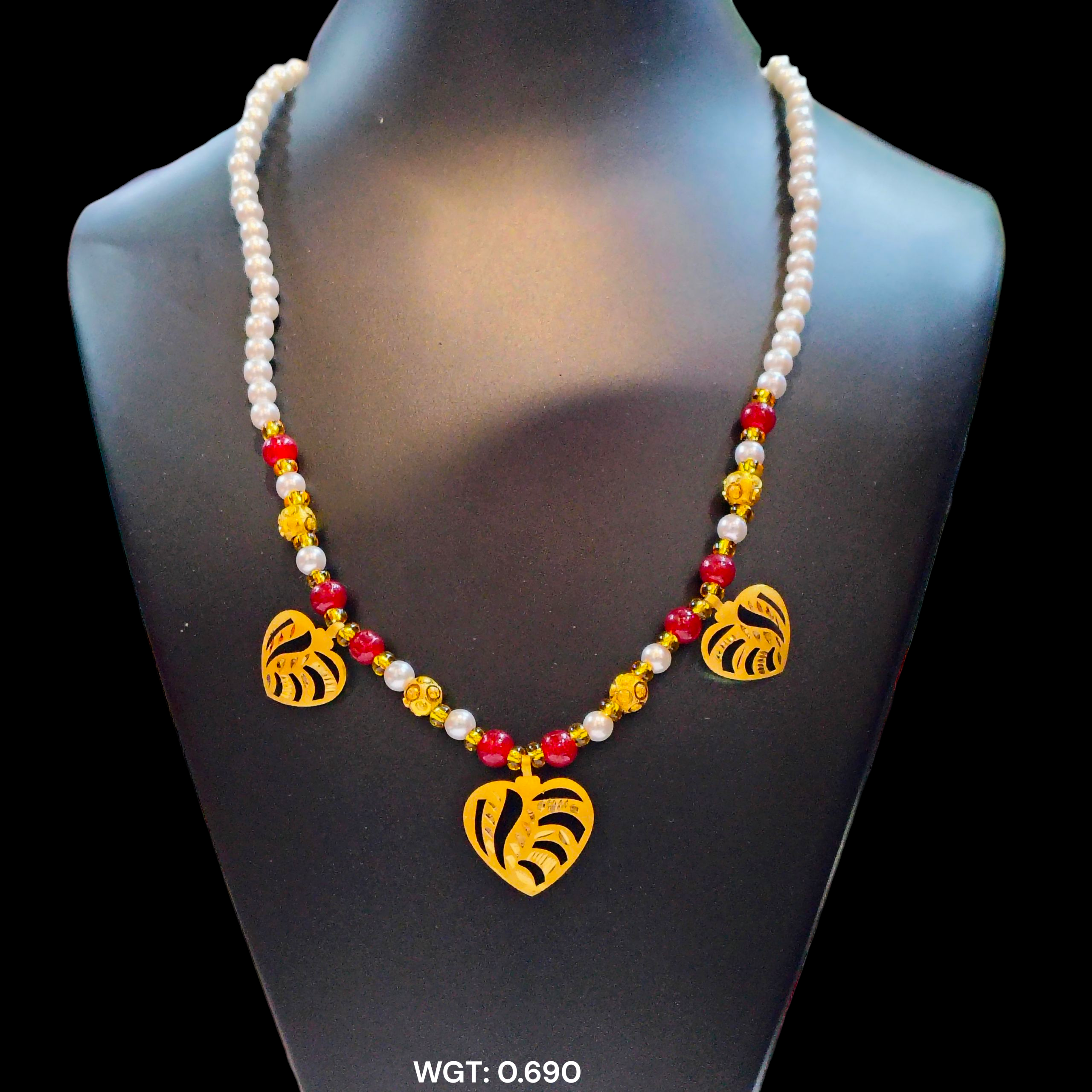 (GSH22) TRJ LOVE DESIGN SELI WGT: 0.690 GM APPROX HUID HALLMARK 22KT GOLD SELIHAR 1 PIECE WITH TASSEL.