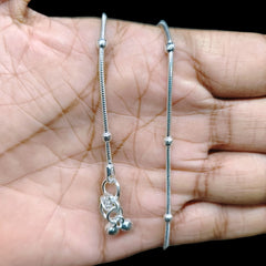 SILVER PAYEL- (A36) (WGT: 12.800 GM APPROX) 625 SILVER PAYEL (ANKLET) 1 PAIR LENGTH: 9